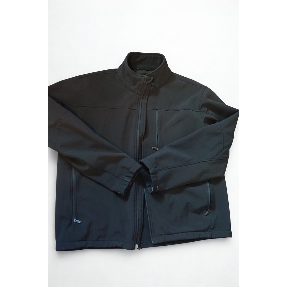 Tumi T-Tech Mens Black Softshell Fleece Lined Full Zip Jacket L